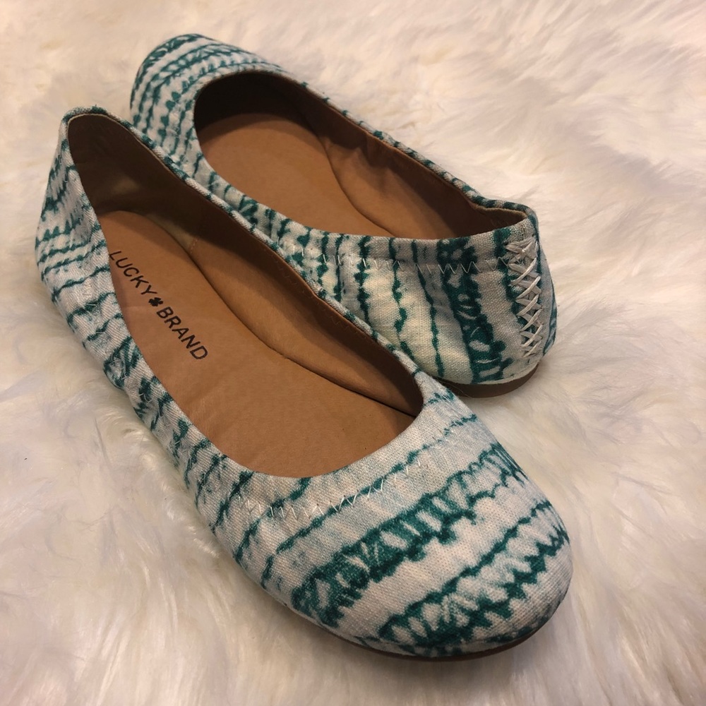 Lucky Brand Sunshine TyeDye Emmie Ballet Flats Women’s Size 7